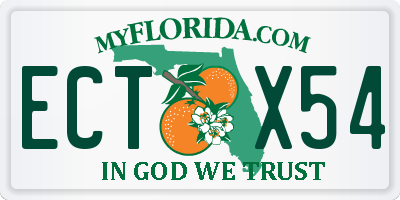 FL license plate ECTX54