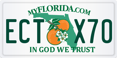 FL license plate ECTX70