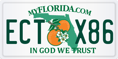 FL license plate ECTX86