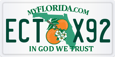 FL license plate ECTX92
