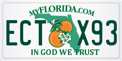 FL license plate ECTX93