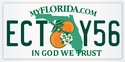 FL license plate ECTY56
