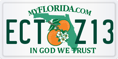 FL license plate ECTZ13