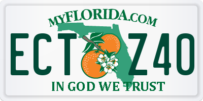 FL license plate ECTZ40