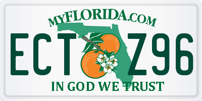 FL license plate ECTZ96