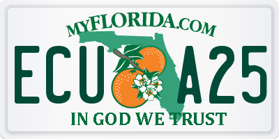 FL license plate ECUA25