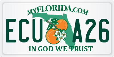 FL license plate ECUA26