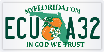 FL license plate ECUA32
