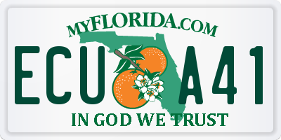 FL license plate ECUA41
