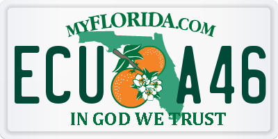 FL license plate ECUA46