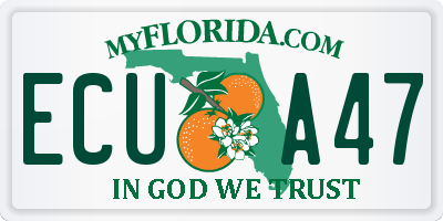 FL license plate ECUA47