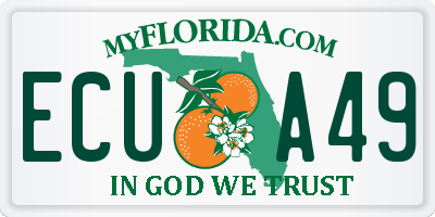 FL license plate ECUA49