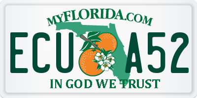 FL license plate ECUA52