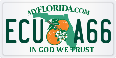 FL license plate ECUA66