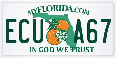 FL license plate ECUA67