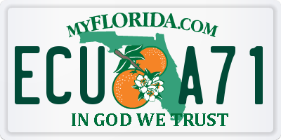 FL license plate ECUA71