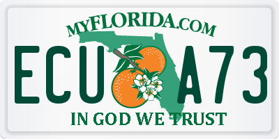 FL license plate ECUA73