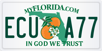 FL license plate ECUA77