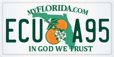 FL license plate ECUA95