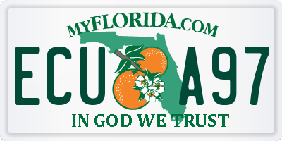 FL license plate ECUA97