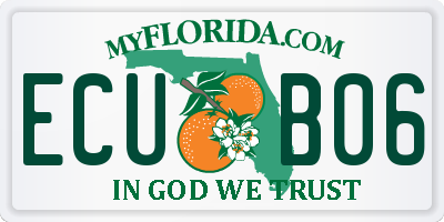 FL license plate ECUB06