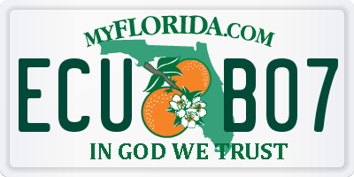 FL license plate ECUB07