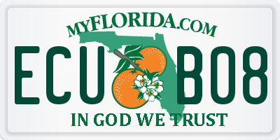 FL license plate ECUB08