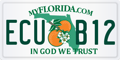 FL license plate ECUB12