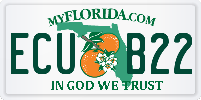 FL license plate ECUB22