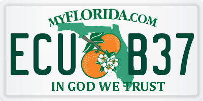 FL license plate ECUB37