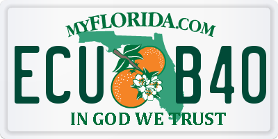 FL license plate ECUB40