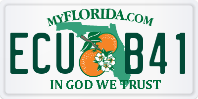 FL license plate ECUB41