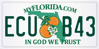 FL license plate ECUB43