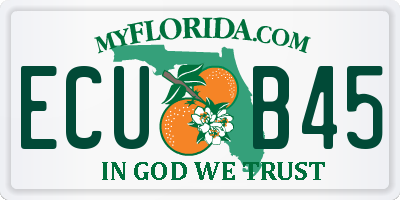 FL license plate ECUB45