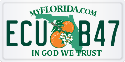 FL license plate ECUB47