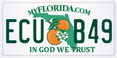 FL license plate ECUB49