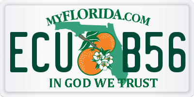 FL license plate ECUB56