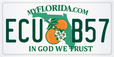 FL license plate ECUB57