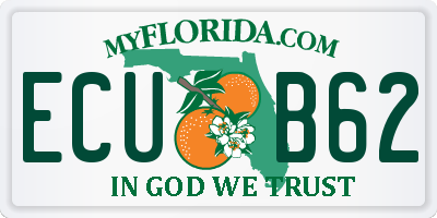 FL license plate ECUB62