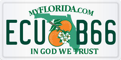 FL license plate ECUB66