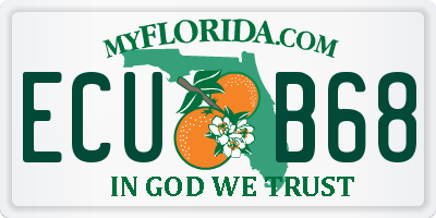 FL license plate ECUB68