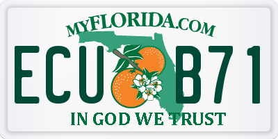 FL license plate ECUB71