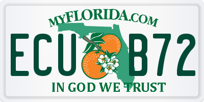 FL license plate ECUB72