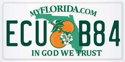 FL license plate ECUB84