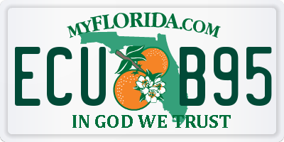 FL license plate ECUB95