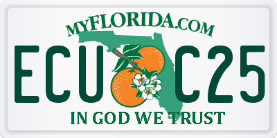 FL license plate ECUC25
