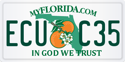 FL license plate ECUC35