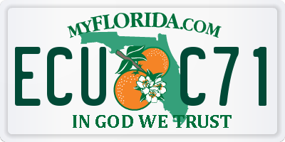 FL license plate ECUC71
