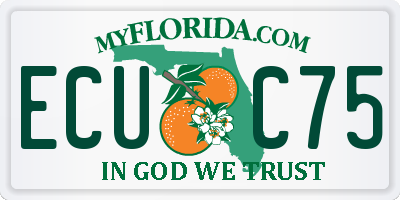 FL license plate ECUC75