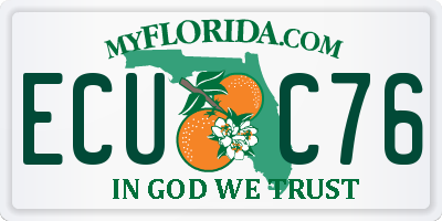 FL license plate ECUC76